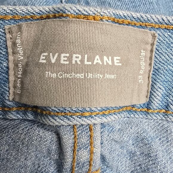 Everlane The Cinched Utility Jean‎ Sunkissed Blue Size 33 - Picture 10 of 13